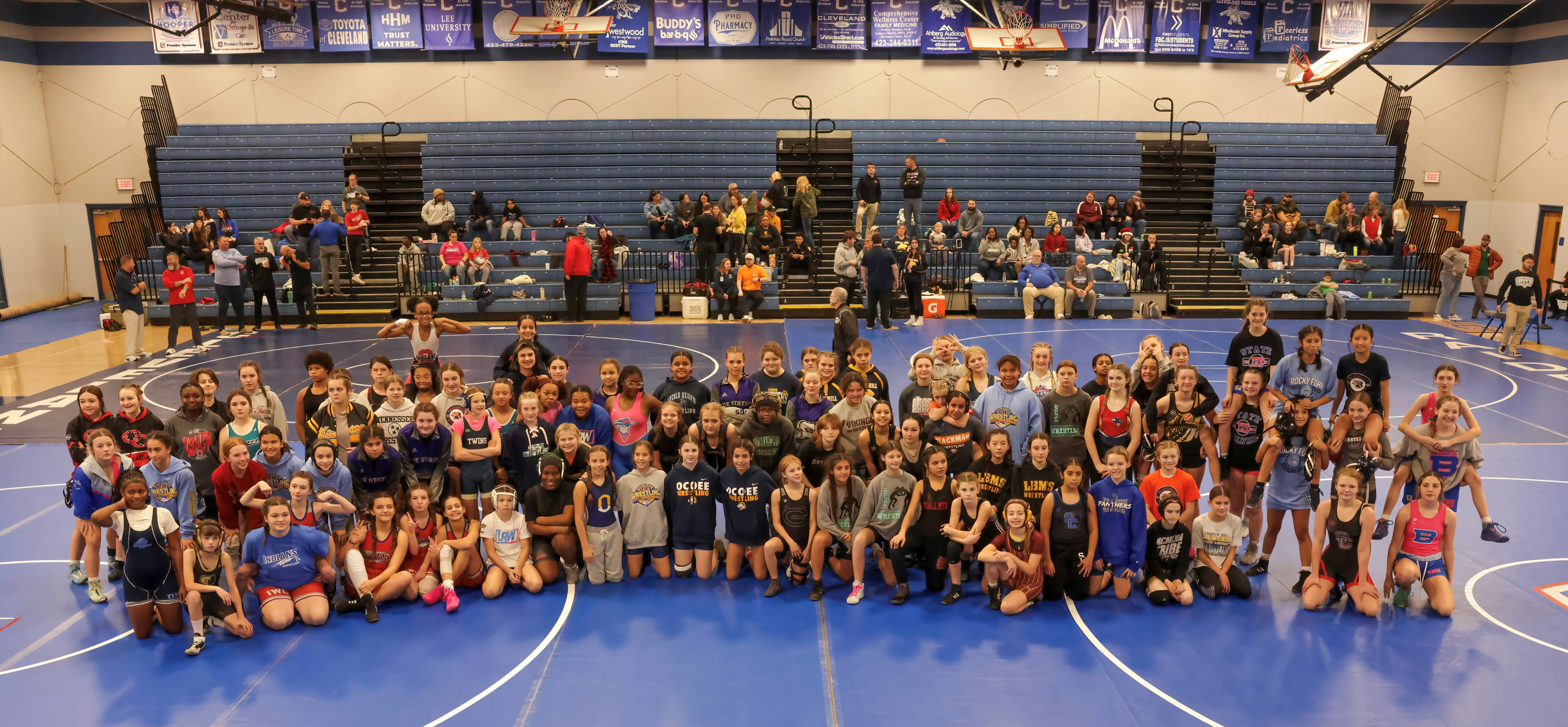 TMSAA holds its first wrestling state championships, first middle school girls' wrestling state championships in the nation